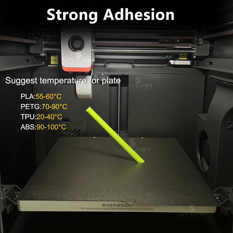 Wefuit 264 x276MM Kobra S1 Build Plate,Double Sided Textured Gold PEI for Anycubic Kobra S1/Combo/Ace Pro 3D Printer,Kobra S1 Spring Steel Sheet Platform Removable Heated Bed for Anycubic 3D Printer. - Image 2